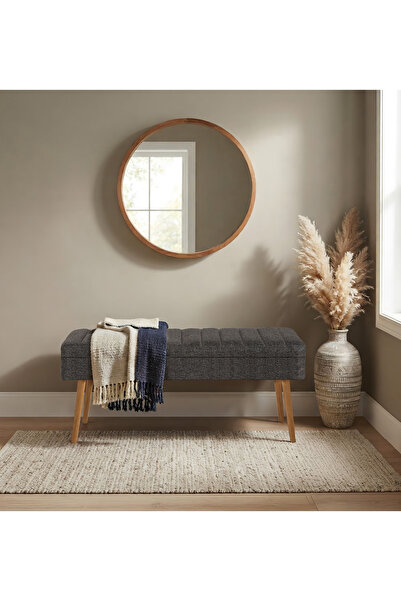 Uvi Collection VİNA KUMAŞLI SANDIKLI BENCH ATLANTİK ANTRASİT