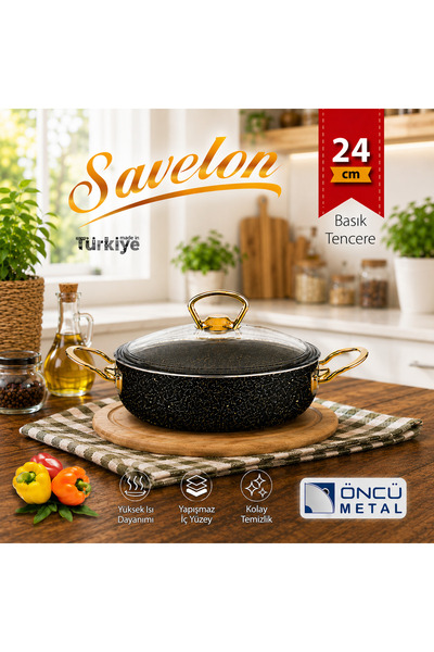 Generic Brand وعاء طهي أساسي من الجرانيت من أونكي سافيلون (24 سم)