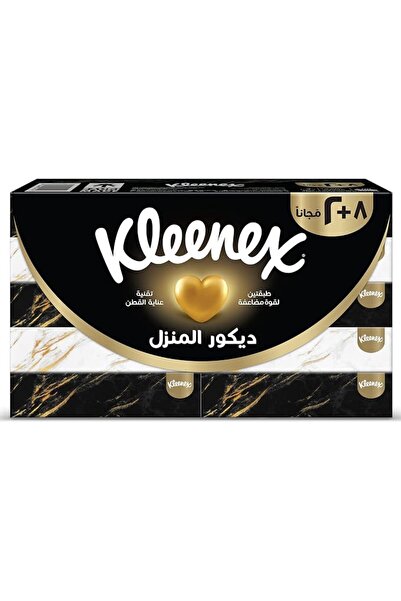 Kleenex علبة مناديل وجه ديكور، طبقتين، عبوة تحتوي على 10 × 70 منديل
