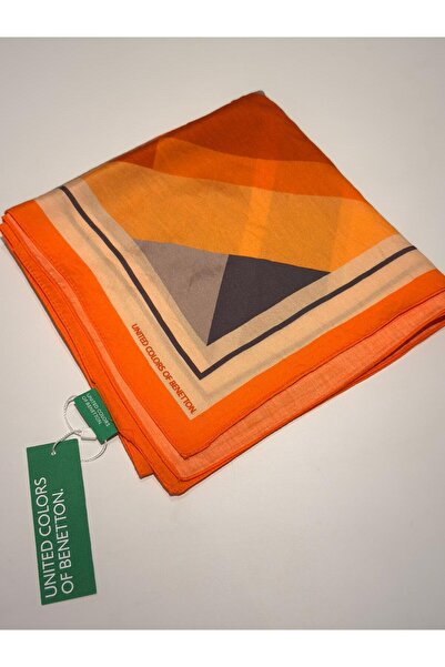 Benetton Viskon Geometrik Desenli Eşarp