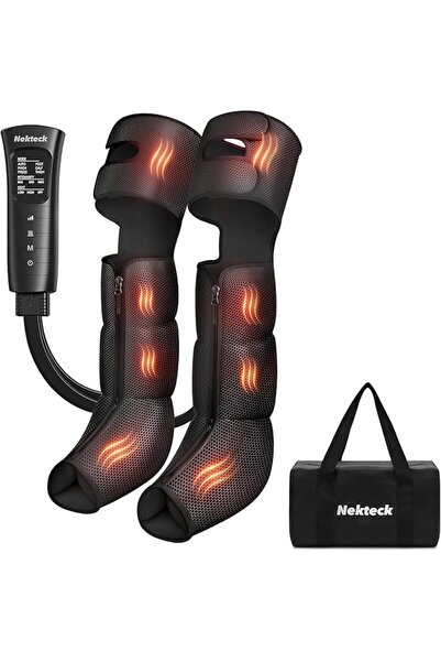 Nekteck Air Compression Leg Massager with Heat, Full-Leg Massage Boots for Fo...