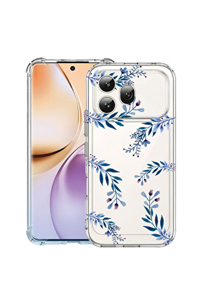 bestcase ®   Αντικραδασμική Θήκη για Honor 600, Μπλε Λουλούδια, 3159975 AS 116