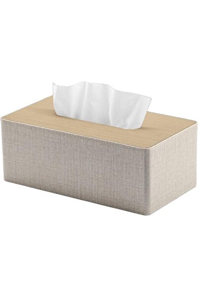 NOVOLAN Tissue Box Cover Box Holder Tissue Dispenser Home Office Leather Tiss...