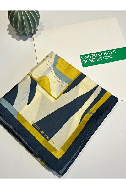 Benetton Desenli Viskon Eşarp