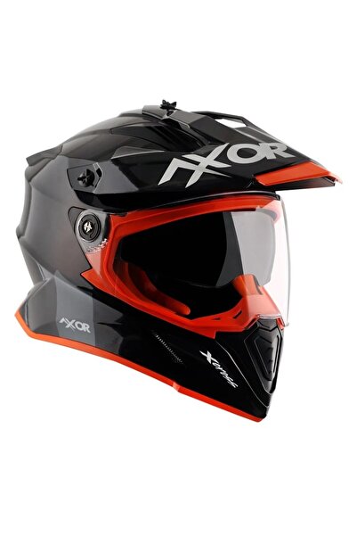 AXOR X-CROSS KAPALI KASK TURUNCU SİYAH
