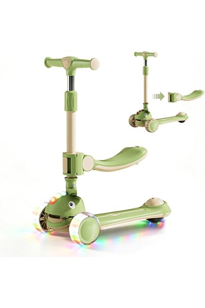 Sharpdo acc SHARPDO Kids Kick Scooter, with Removable Seat, Handle and Flashi...