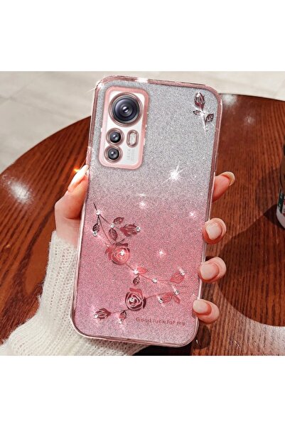 OEM Θήκη TPU Σιλικόνης με Γκλίτερ για Xiaomi Redmi Note 12S 4G - Ροζ Χρυσό Ντ...