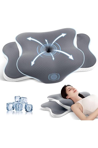 JINXIAN JINXIA Ergonomic Memory Foam Pillows for Sleeping, Orthopedic Neck Pi...