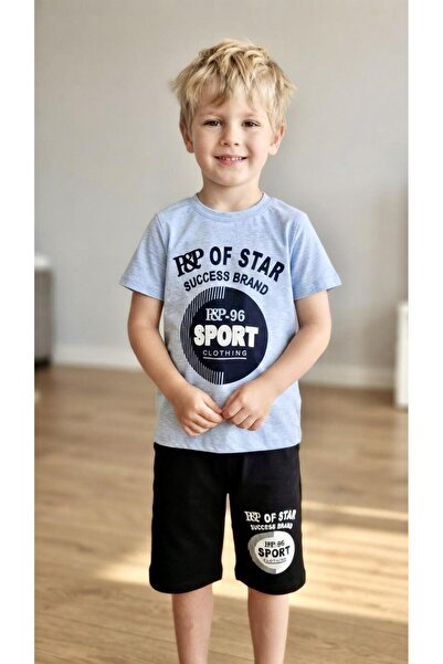 Sinem Çeyiz Summer cool 5108 boys' sports shorts and t-shirt set