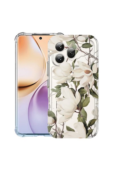 bestcase ®   Противоударен калъф за Honor 600, Флорален дизайн с цъфтяща магн...