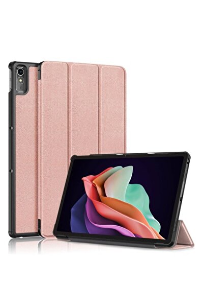 OEM Θήκη Τριπλής Αναδίπλωσης με Στήριγμα για Lenovo Tab P11 Gen 2 - Ροζ Χρυσό