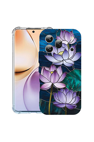 bestcase ®   Противоударен калъф за Honor 600 Pro, Флорален - Витражен лотос,...
