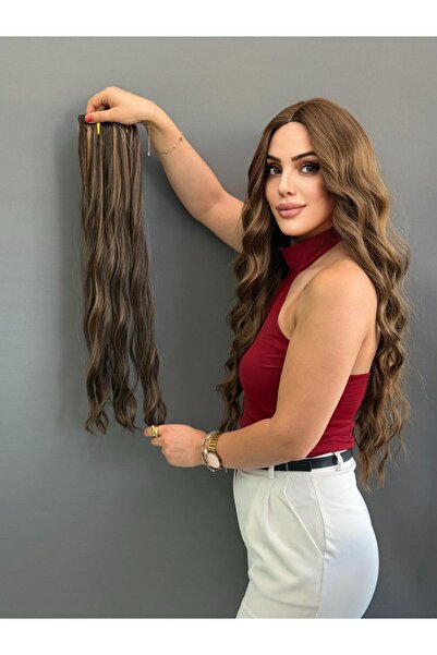 favorim peruk Luxury ışıltılı dalgalı yarımay+2yan
