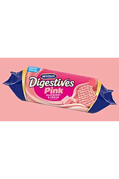 McVities Digestive cu zmeură și frișcă, roz, 232g