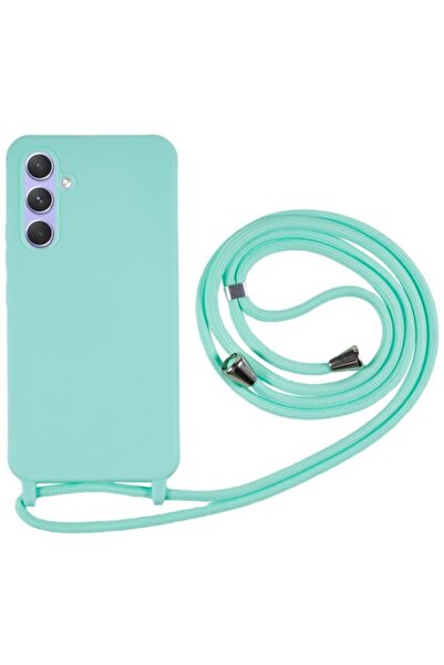 OEM Θήκη σιλικόνης TPU με κορδόνι λαιμού για Samsung Galaxy A35 5G - Μέντα