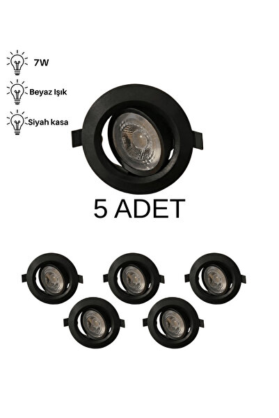 Cata CT-5200 Lal Led Spot Beyaz Işık 7W - 5’li Paket