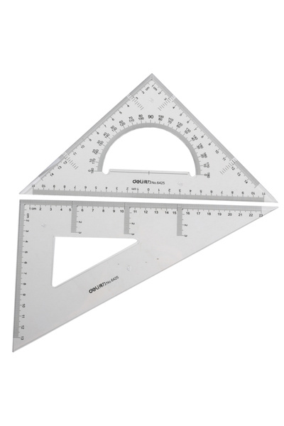 Deli SET 2 RULERS 23CM TRANSPARENT