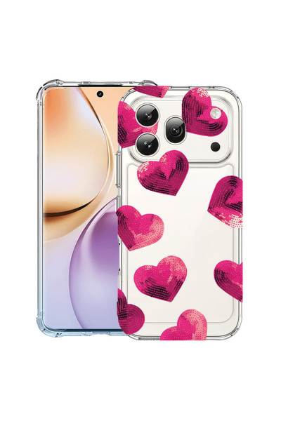 bestcase ®   Αντικραδασμική Θήκη για Honor 600 Pro, Σχέδιο Καρδιάς, 3159971 A...