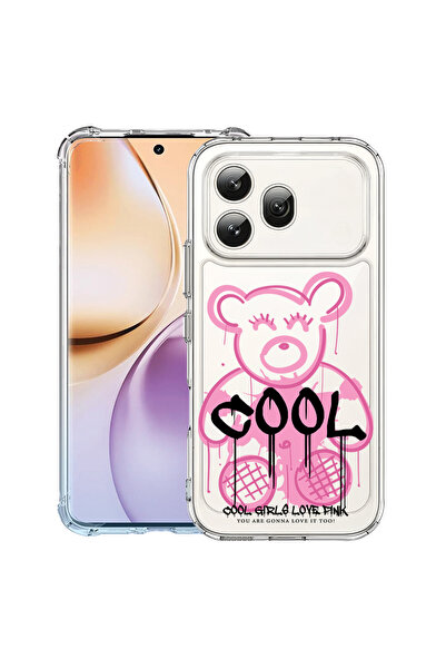 bestcase Έξυπνος ®   Αντικραδασμική Θήκη για Honor 600, Αρκουδάκι Cool Ροζ, 3...