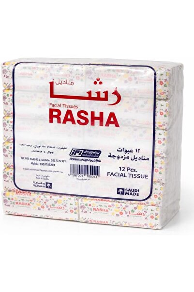 Rasha مناديل ناعمة من طبقتين 180 × 12 عبوة