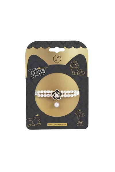 M-PETS Glam Prestige Accessory Black Camellia (L)