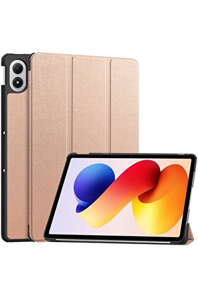 OEM Θήκη Τριπλής Αναδίπλωσης με Στήριγμα για Xiaomi Redmi Pad 2 Pro - Ροζ Χρυσό