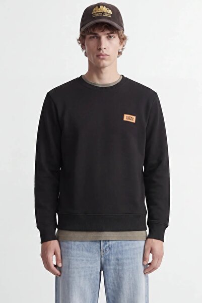 Jack & Jones JACK &JONES Rush Φούτερ με στρογγυλή λαιμόκοψη - 12298426-Μαύρο