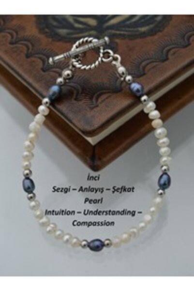 Stoneage Black and White Pearl Design Bracelet - Multicolor -