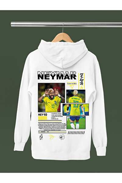 MAGORS Hanorac cu glugă din bumbac imprimat NEYMAR JR., cu mânecă lungă, cu c...