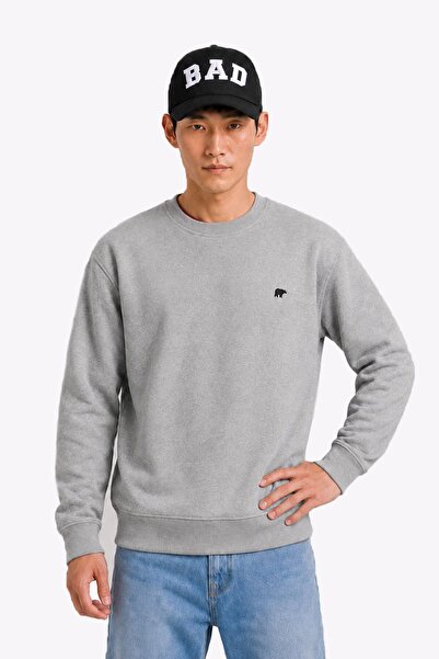Bad Bear Valor Crewneck Man Graymelange Sweatshırt 26.02.12.046-c19