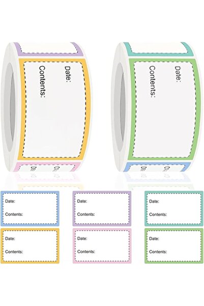 GENERAL 2 Rolls 500 Pcs Removable Color Freezer Labels, Food Date Labels for ...