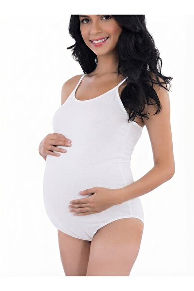 İMER TEKSTİLL İmer 9253 Kadın Siyah Modal Hamile Çıt Çıtlı Body Pamuklu Esnek...