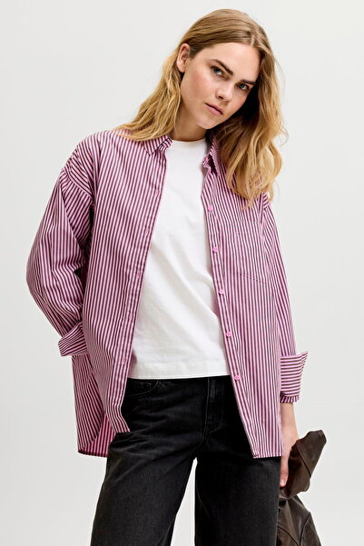 Jack & Jones Cămașă de bază oversize din poplin pentru femei - Jamie