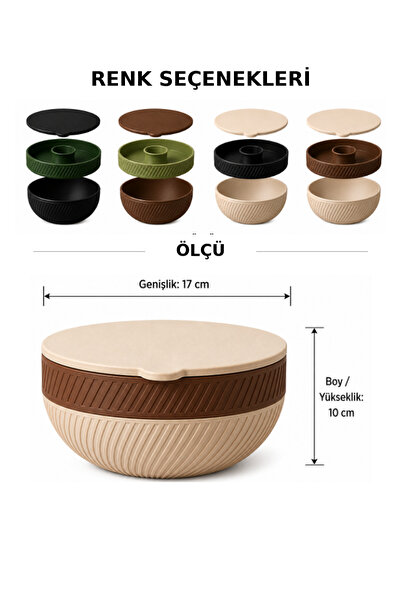 Smug Design 3D Pistachio Pratik Çöp Hazneli Çerezlik Kase