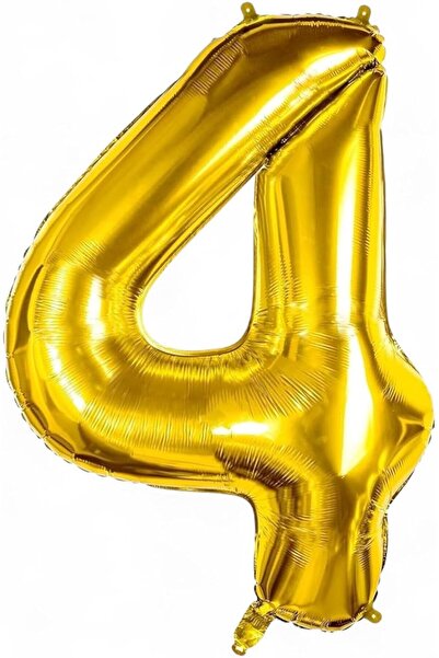 Generic 40 Inch Gold Digit Helium Foil Birthday Party Balloons Number 4