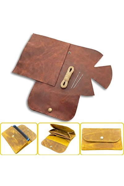 ipekbazaar DIY Zeugma Leather Wallet Making Kit, DIY Handmade Horizontal Wome...