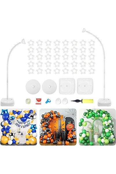 EXCEFORE Balloon Arch Kit, Adjustable 8.2FT & 6FT Bendable Balloon Stand with...