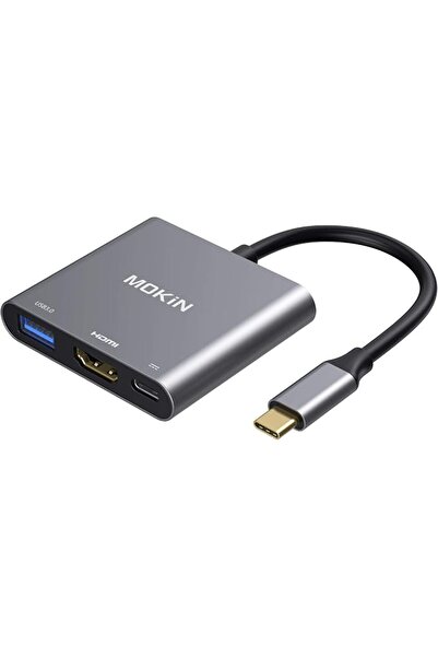 Mokin محول USB C إلى HDMI متعدد المنافذ، محول TypeC Hub Thunderbolt3 إلى مخرج...