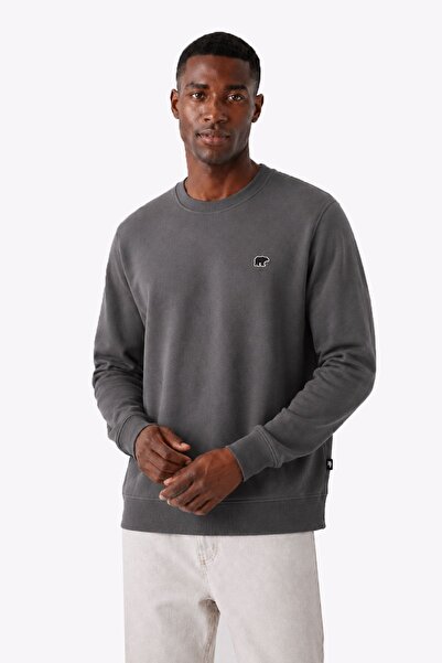 Bad Bear Valor Crewneck Man Asphalt Sweatshırt 26.02.12.046-c118