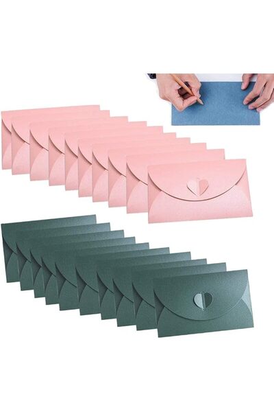 MAKINGTEC Mini Envelopes Two Colors 20 Pieces, Pearlescent Paper, Creative Vi...