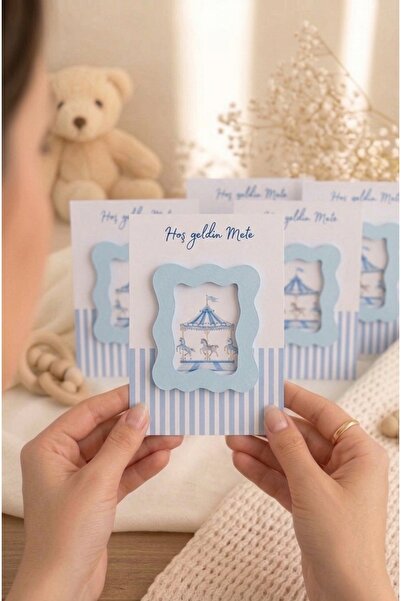 umut hediyecilik Kişiye Özel Magnet Çerçeve - Hoş Geldin Bebek Kartı - Baby S...