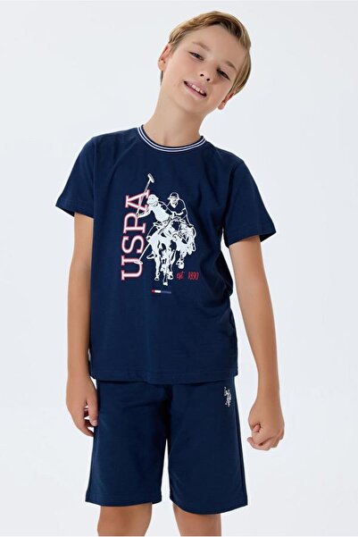 U.S. Polo Assn. يو اس بولو US2406-G طقم شورت للأطفال