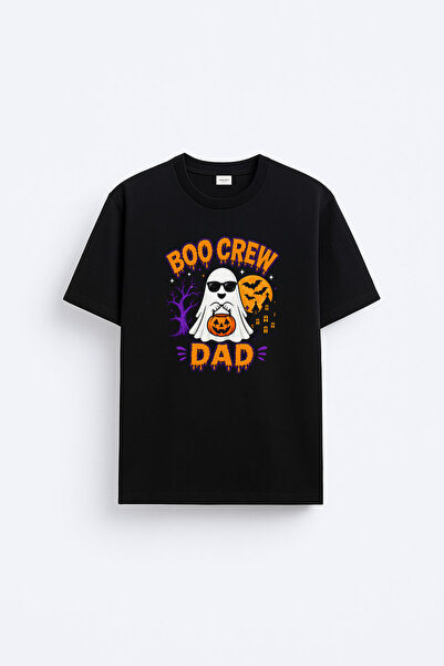 cesita Halloween Halloween Dad Father Printed Black T-Shirt T-Shirt