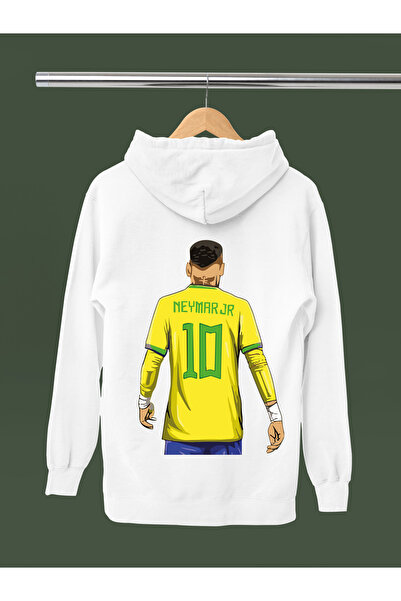 MAGORS Hanorac cu glugă din bumbac imprimat NEYMAR JR., cu mânecă lungă, cu c...