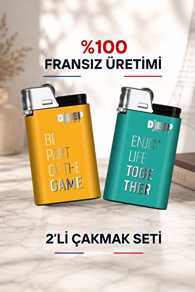 DJEEP Motto Serisi Çakmak -Hayatın tadını birlikte çıkarın -2'li Set –Figürlü...