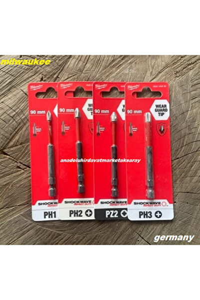 Milwaukee 90MM PH1 YILDIZ BİTS UÇ PZ2 UÇ COBALT PH3 YILDIZ VİDA SIKMA UCU 4PCS