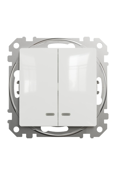 SCHNEIDER Double key 10a white new sedna -, schneider, white
