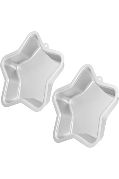 PRETYZOOM 2pcs Star Shaped Cake Baking Mold Nonstick Aluminum Alloy Five Poin...