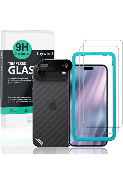 Ibywind واقي شاشة لهاتف آيفون إير 5G مقاس 6.6 بوصة، عبوة من قطعتين، زجاج مقوى...