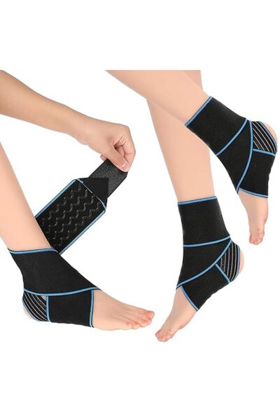 GENERAL 2 Pack Ankle Braces - Breathable Adjustable Compression Ankle Support...